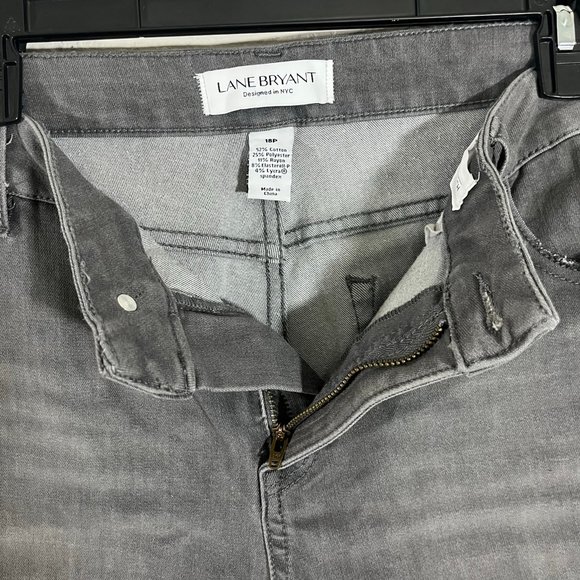 NWOT Lane Bryant Bundle of 2 Jeans Size 18 Light Black Skinny Jeans Cropped Jean - Picture 13 of 15